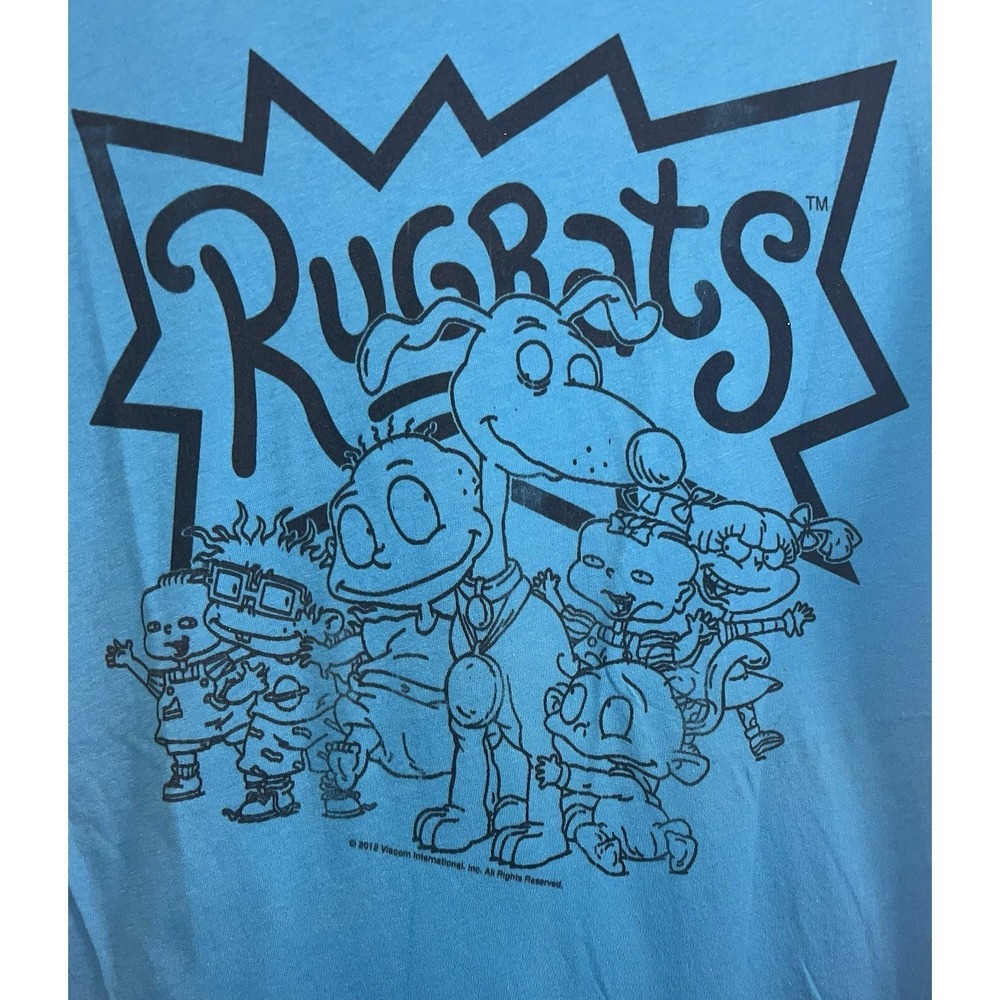 Nickelodeon Rugrats Graphic T-Shirt Blue Characters Size Large by Fifth Sun - Picture 2 of 4
